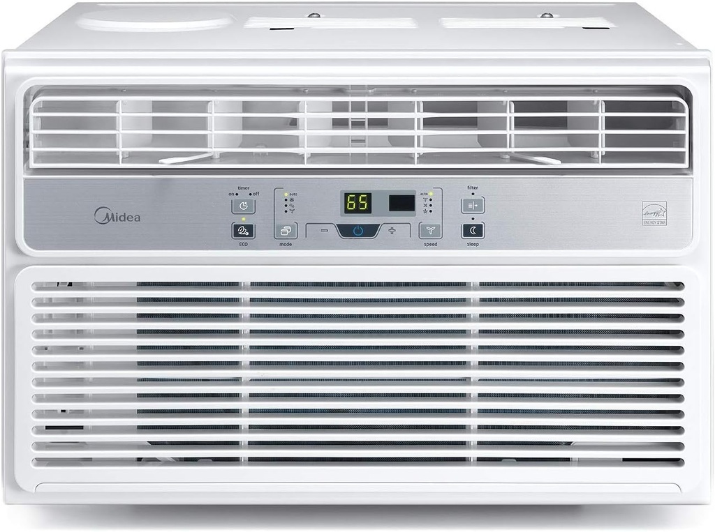 Midea MAW10R1BWT Window Air Conditioner with 10000 BTU, 450 sq. ft. Cooling Area, in White