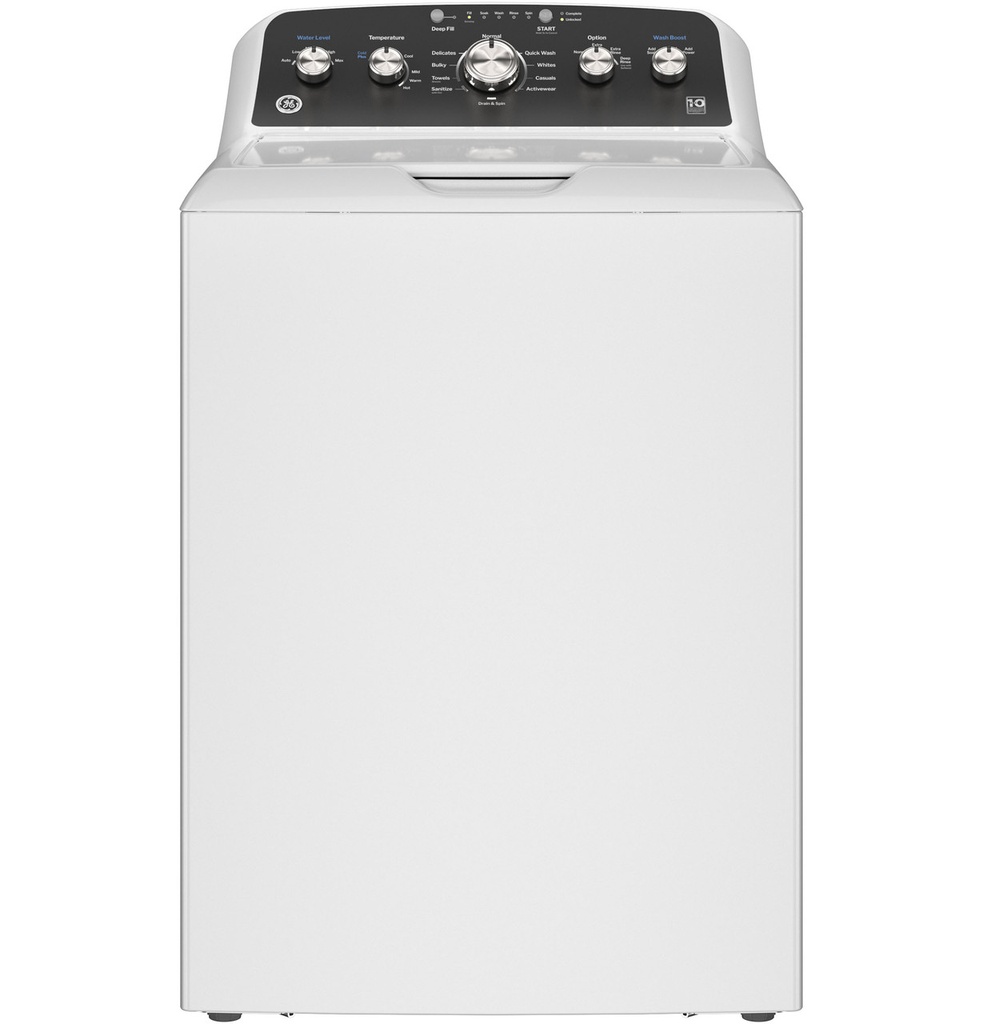 GE GTW485ASWWB 27 inch Top Load Washer with 4.5 cu. ft. Capacity, Stainless Steel Basket and True Dual-Action Agitator in White