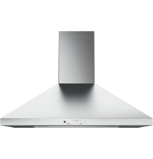 [JVW5301SJSS] GE JVW5301 30 inch Wall-Mount Pyramid Chimney Hood with 350 CFM, Electronic Backlit Controls and Auto-Off in Stainless Steel (Stainless Steel)