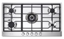 Verona VDGCT536FSS 36 inch Italian-Made Gas Cooktop with 5 Brass Burners and Continuous Cast Iron Grates in Stainless Steel