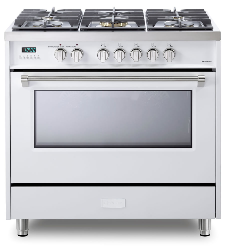 Verona VDFSGE365 36 inch Designer Series Freestanding Dual Fuel Range with 5 Sealed Burners, 5 cu. ft. Oven Capacity and Convection