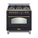 Lofra G500 30 inch Dolcevita Series Freestanding Dual Fuel Range with 5 Sealed Brass Burners, 3 cu. ft. Oven Capacity and True European Convection