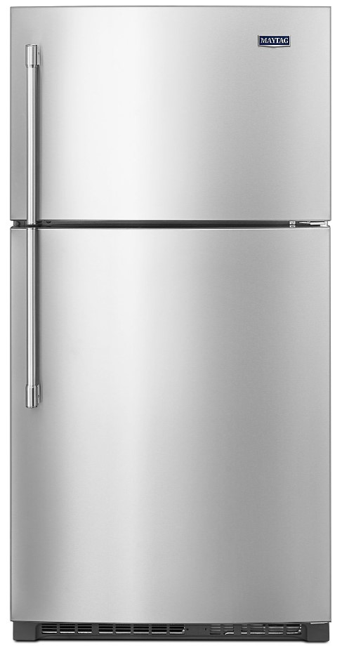 Maytag MRT711SMFZ 33 inch Top Freezer Refrigerator with 21.24 cu. ft. Capacity, EvenAir Cooling Tower, FreshFlow and PowerCold, in Fingerprint Resistant Stainless Steel