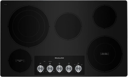 [KCES556HSS] KitchenAid KCES556H 36 inch Electric Cooktop with 5 Elements, Hot Surface Indicator and Metal Control Knobs (Stainless Steel)