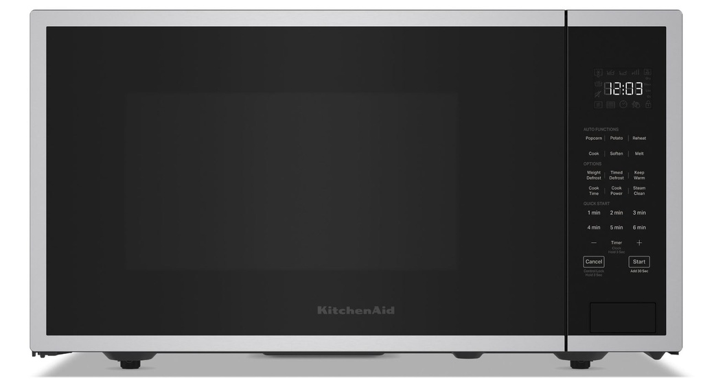 KitchenAid KMCS122P Countertop Microwave with 1.6 Cu. Ft. Capacity, 1200 Cooking Watts, Sensor Cook and Steam Clean Function