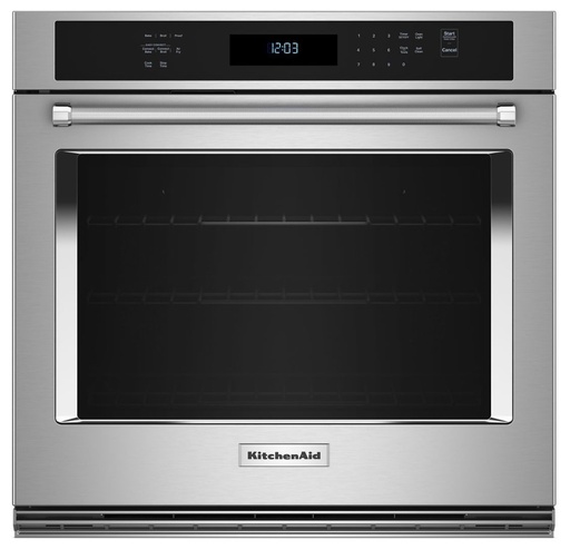 [KOES527PSS] KitchenAid KOES527P 27 inch Built-In Single Wall Oven with 4.3 cu. ft. Total Capacity, Air Fry Mode and Even-Heat True Convection (Stainless Steel)