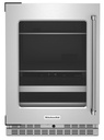 KitchenAid KUB314K 24 inch Dual Zone Beverage Center with 4.8 cu. ft. Capacity, Motion-Activated LED Lighting, SatinGlide Full-Extension Metal-Front Racks