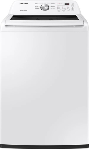 [WA45T3200AW] Samsung WA45T3200AW 27 inch Top Load Washer with 4.5 cu. ft. Capacity, Self Clean, Vibration Reduction Technology+ and Child Lock in White