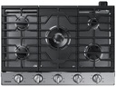 Samsung NA30N6555T 30 inch Smart Gas Cooktop with 19000 BTU Power Burner, Blue LED Illuminated Knobs, Wi-Fi Connectivity