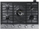 Samsung NA30N7755T 30 inch Smart Gas Cooktop with 22K True Dual Power Burner, Analog Controls with Digital Wi-Fi, Cast iron Griddle