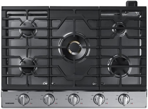[NA30N7755TS] Samsung NA30N7755T 30 inch Smart Gas Cooktop with 22K True Dual Power Burner, Analog Controls with Digital Wi-Fi, Cast iron Griddle (Stainless Steel)