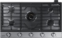 Samsung NA36N7755T 36 inch Smart Gas Cooktop with 22K True Dual Power Burner, Analog Controls with Digital Wi-Fi, Cast iron Griddle