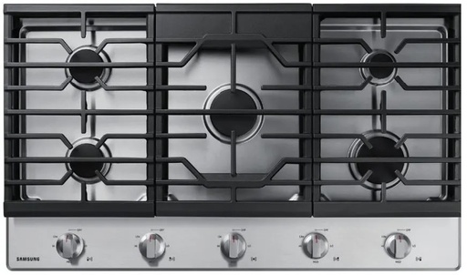 [NA36R5310FS] Samsung NA36R5310F 36 inch Gas Cooktop with 5 Sealed Burners, Continuous Cast Iron Grates and Front Controls (Stainless Steel)