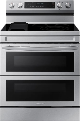 [NE63A6751SS] Samsung NE63A6751S 30 inch Smart Freestanding Electric Range with 5 Elements, 6.3 cu. ft. Capacity, No Preheat Air Fry, Griddle and Flex Duo Oven (Fingerprint Resistant Stainless Steel)