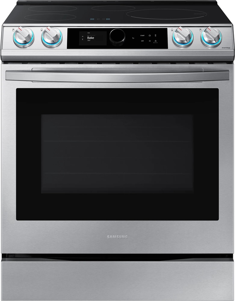 Samsung NE63T8911S 30 inch Smart Slide-In Induction Range with 4 Elements, 6.3 cu. ft. Oven Capacity, Virtual Flame, Smart Dial and Air Fry