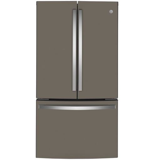[GWE23GMNES] GE GWE23G 36 inch Counter Depth French Door Refrigerator with 23.1 Cu. Ft. Capacity, Showcase LED Lighting, Twinchill Evaporators, ENERGY STAR  (Slate)