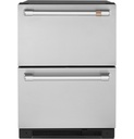 Cafe CDE06RP 24 inch Built-In Dual-Drawer Refrigerator with 5.7 Cu. Ft. Capacity, LED Lighting and Automatic Defrost