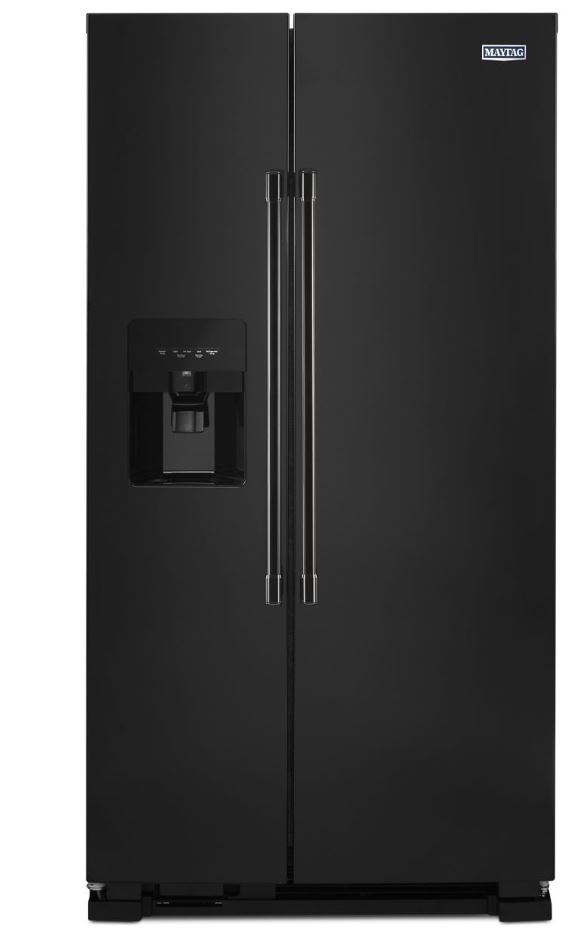 Maytag MSS25C4MG 36 inch Side-By-Side Refrigerator with 24.51 cu. ft. Capacity, Exterior Ice and Water Dispenser, Soft Freeze Bin and BrightSeries LED Lighting