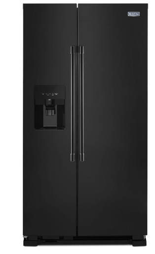 [MSS25C4MGB] Maytag MSS25C4MG 36 inch Side-By-Side Refrigerator with 24.51 cu. ft. Capacity, Exterior Ice and Water Dispenser, Soft Freeze Bin and BrightSeries LED Lighting (Black)
