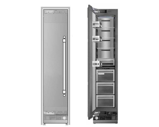 [UFFC18SINPRY] ILVE UFFC18SIN 18 inch Freezer Column with 8.6 cu. ft. Capacity, Automatic Ice Maker, up to 3.9 lb Daily Production, Full Size Ceiling LED Illumination Panel, Panel Ready