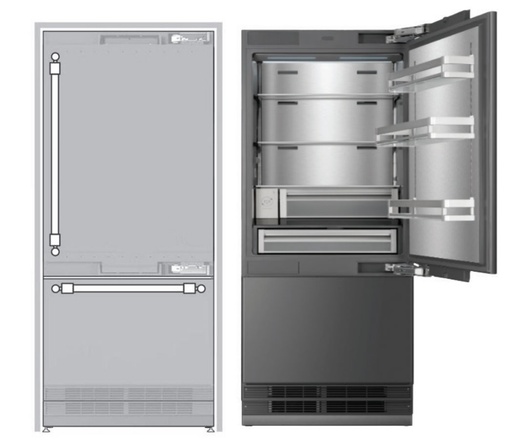 [URBM36SIWPRY] ILVE URBM36SIWPRY 36 inch Built-In Bottom Freezer Refrigerator with 19.8 cu. ft. Capacity, Reversible Door, Energy Star, Sabbath Mode, Panel Ready