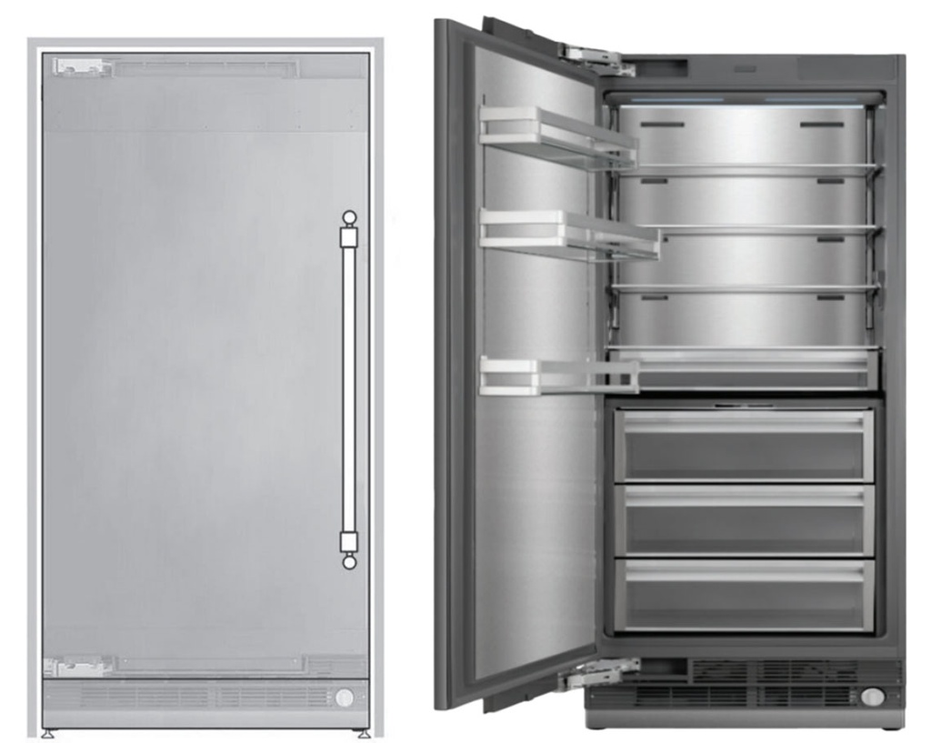 ILVE UFFC36SIN 36 inch Freezer Column with 20.1 cu. ft. Capacity, Automatic Ice Maker, up to 3.9 lb Daily Production, Full Size Ceiling LED Illumination Panel, Panel Ready
