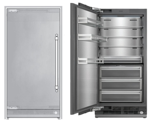[UFFC36SINPRY] ILVE UFFC36SIN 36 inch Freezer Column with 20.1 cu. ft. Capacity, Automatic Ice Maker, up to 3.9 lb Daily Production, Full Size Ceiling LED Illumination Panel, Panel Ready