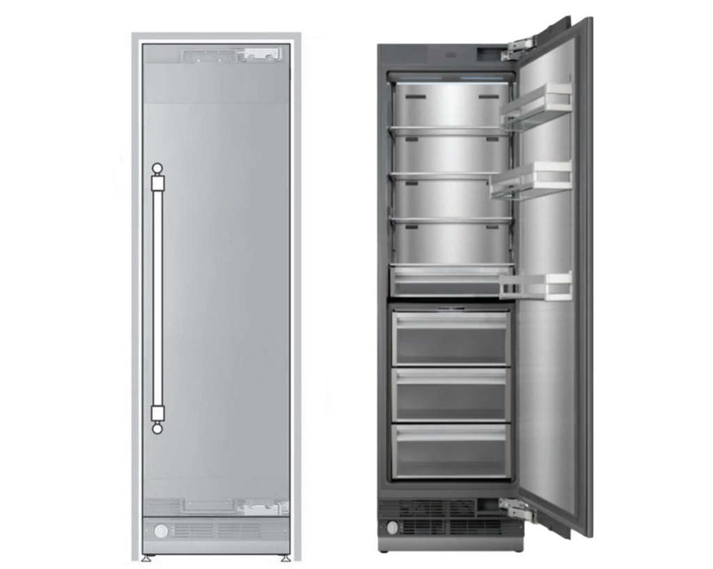 ILVE URFC24SNW 24 inch Refrigerator Column with 12.5 cu. ft. Capacity, Internal Water Dispenser, Panel Ready 