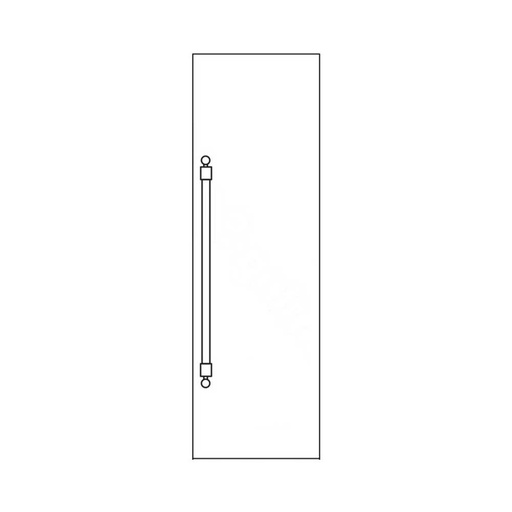 [UPC18SSG] ILVE UPC18 Nostalgie 18 inch Column Door Panel (Stainless Steel, Brass)