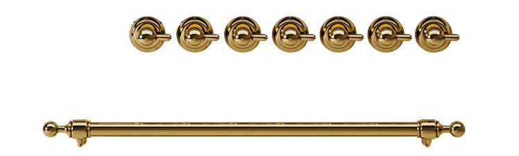 ILVE Brass Knobs and Handle Bundle for 30 inch Nostalgie Dual Fuel
