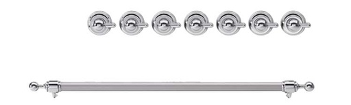 [EN30C5111] ILVE Chrome Knobs and Handle Bundle for 30 inch Nostalgie Dual Fuel