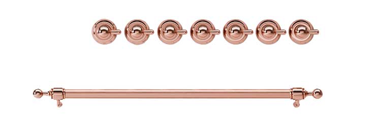 ILVE Copper Knobs and Handle Bundle for 30 inch Nostalgie Dual Fuel