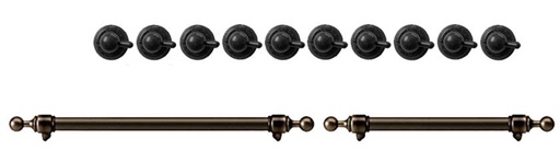 [EN40B62211] ILVE Burnished Knobs and Handles Bundle for 40 inch Nostalgie Dual Fuel