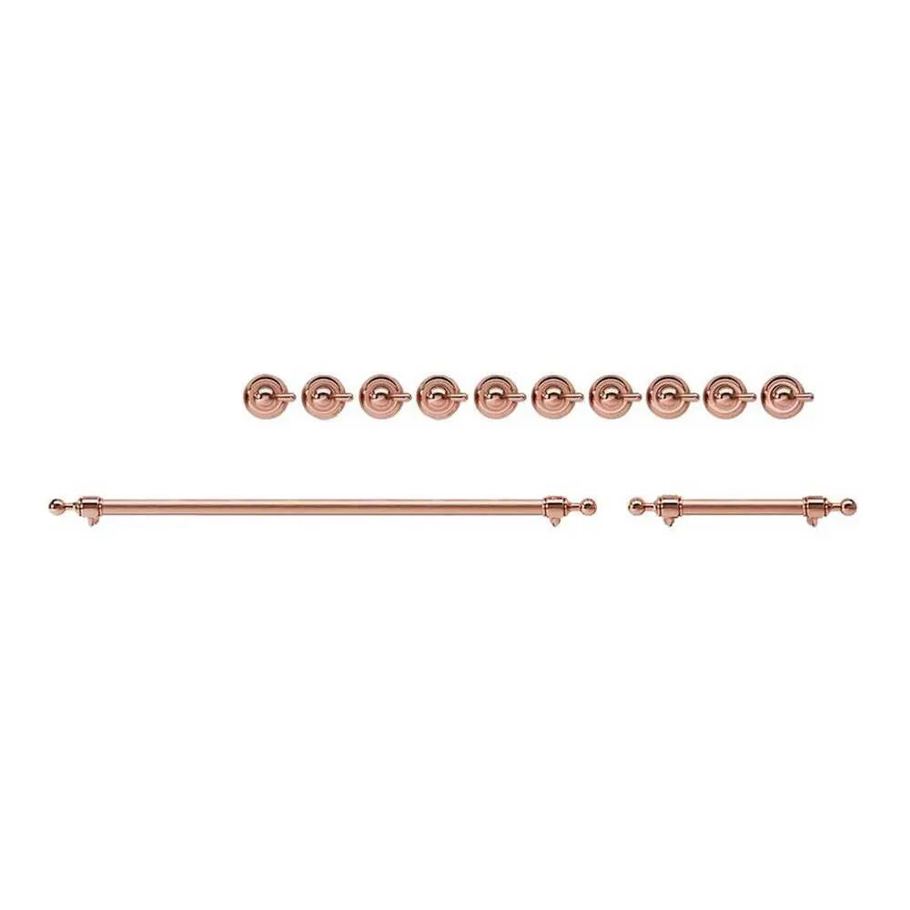 ILVE Copper Knobs and Handles Bundle for 48 inch Nostalgie Dual Fuel with Frenchtop