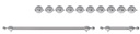 ILVE Chrome Knobs and Handles Bundle for 48 inch Nostalgie Dual Fuel with Frenchtop