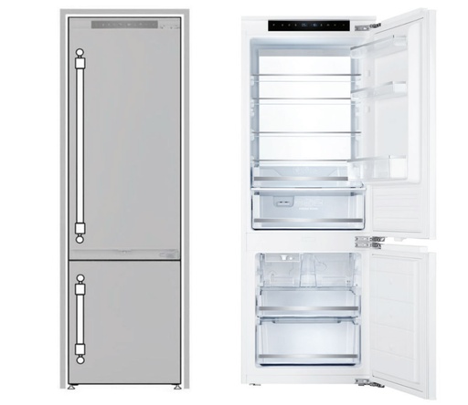 [URBM22SIWPRY] ILVE URBM22SIWPRY 24 inch Built-In Bottom Freezer Refrigerator with 8.6 cu. ft. Capacity, Automatic Ice Maker, Panel Ready