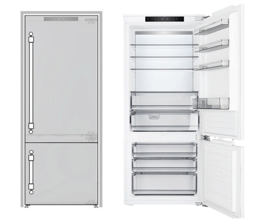 [URBM28SIWPRY] ILVE URBM28SIWPRY 28 inch Bottom Freezer Refrigerator with 12 cu. ft. Capacity, Automatic Ice Maker, Panel Ready