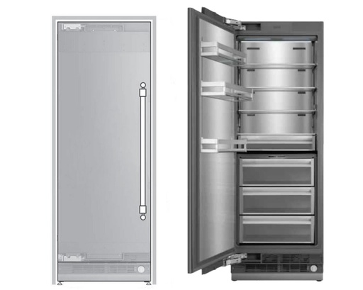 [UFFC30SINPRY] ILVE UFFC30SIN 30 inch Freezer Column with 16 cu. ft. Capacity, Automatic Ice Maker, up to 3.9 lb Daily Production, Full Size Ceiling LED Illumination Panel, Panel Ready