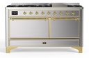 ILVE UM15F Majestic II 60 inch Dual Fuel Range with 9 Burners, Griddle