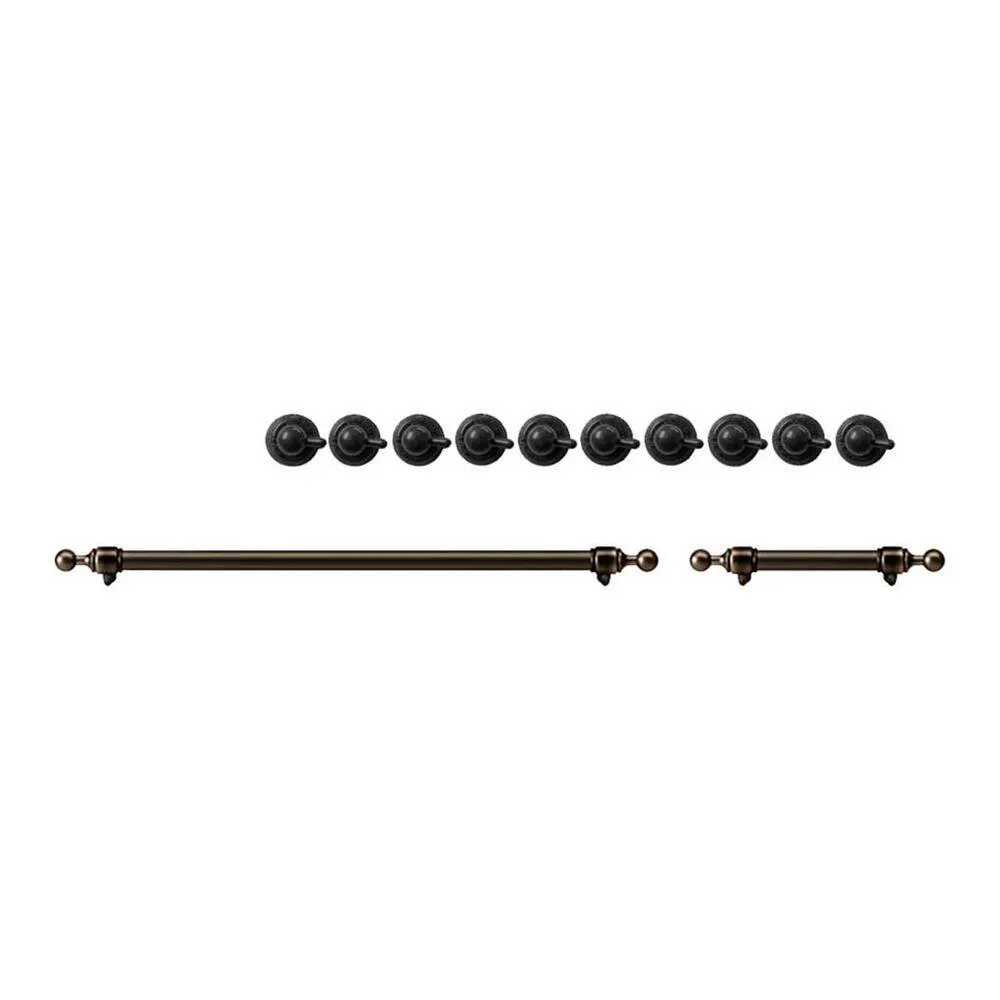 ILVE Burnished Knobs and Handle Bundle for 48 inch Nostalgie Induction