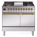 ILVE UPD40FNMP Nostalgie II 40 inch Dual Fuel Range with Double Ovens, 6 Burners and Griddle