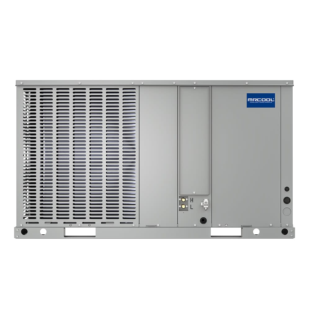 MRCOOL MPH241HO13C VersaPro Series 24K Package Heat Pump with Quiet Horizontal Discharge, Durable Galvanized Steel Cabinet and Internal Safeguards in Gray