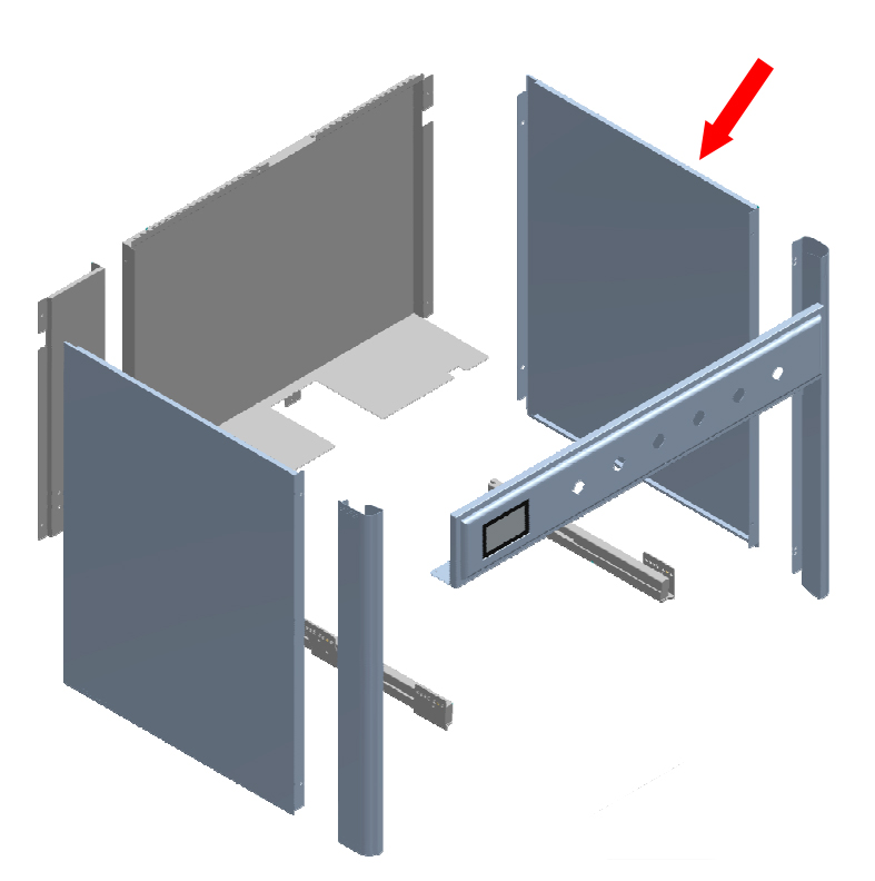 ILVE Parts ES4044008080008 Side Panel for Right Side, Stainless Steel 