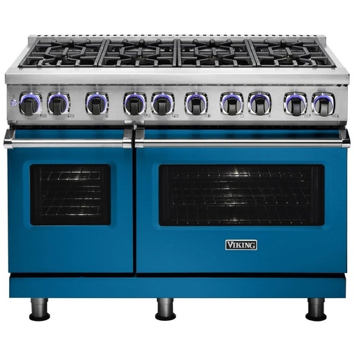Viking VGR74828B 7 Series 48 inch Freestanding Gas Range with 8 Sealed Elevation Burners, 6.1 cu. ft. Oven Capacity, Gourmet-Glo Gas Infrared Broiler