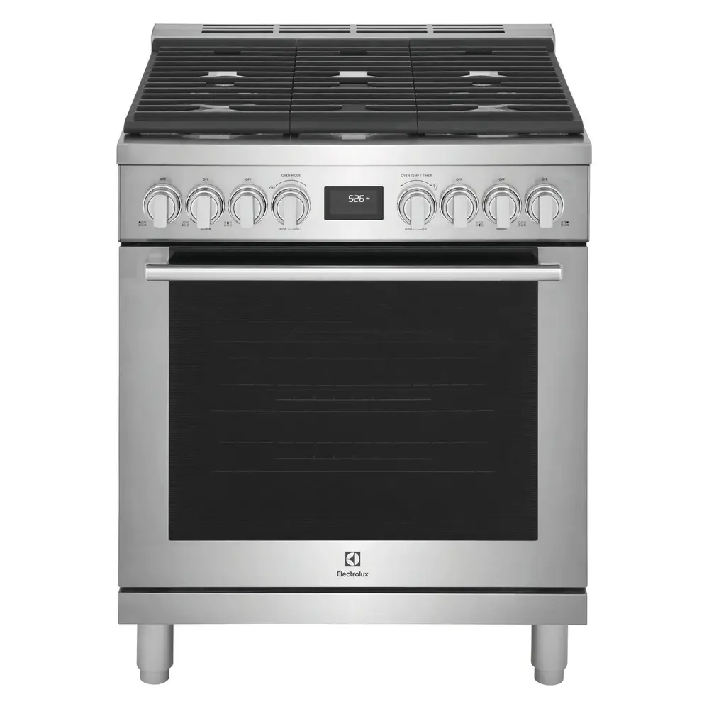 [ECFD3068AS] Electrolux ECFD3068AS 30 inch Dual-Fuel Freestanding Range with 5 Burners Including 2 Brass Burners, 4.6 cu. ft. Oven Capacity, True Convection, in Stainless Steel