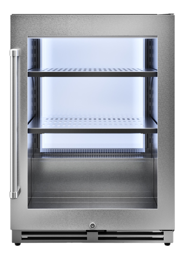 Thor Kitchen TBR24U 24 inch Undercounter Beverage Center with 5.3 cu. ft. Capacity, Triple Pane Glass, in Stainless Steel