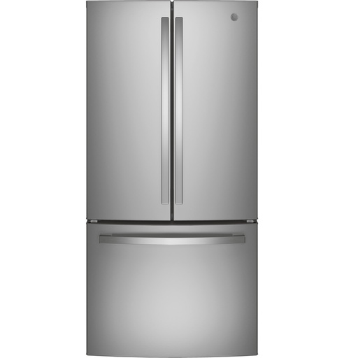 GE GNE25J 33 inch French Door Refrigerator with 24.7 Cu. Ft. Capacity, ENERGY STAR Rated, Internal Water Dispenser and Factory-Installed Icemaker