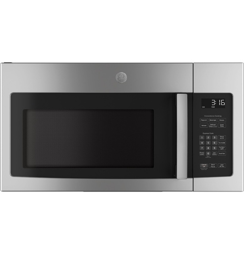 GE JVM3162RJ 30 inch Over-The-Range Microwave with 1.6 Cu. Ft., 950 Watts Cooking Power and 300 CFM, Auto and Time Defrost, 10 Power Levels 