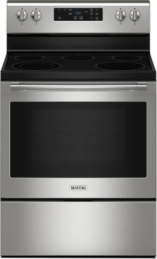 [MER4800PZ] Maytag MER4800PZ 30 inch Freestanding Electric Range with 5 Elements, 5.3 cu. ft. Oven Capacity, Keep Warm Setting, Steam Clean in Fingerprint Resistant Stainless Steel