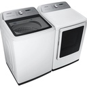 Samsung-DVG52A5500W-left angle view with matching washer